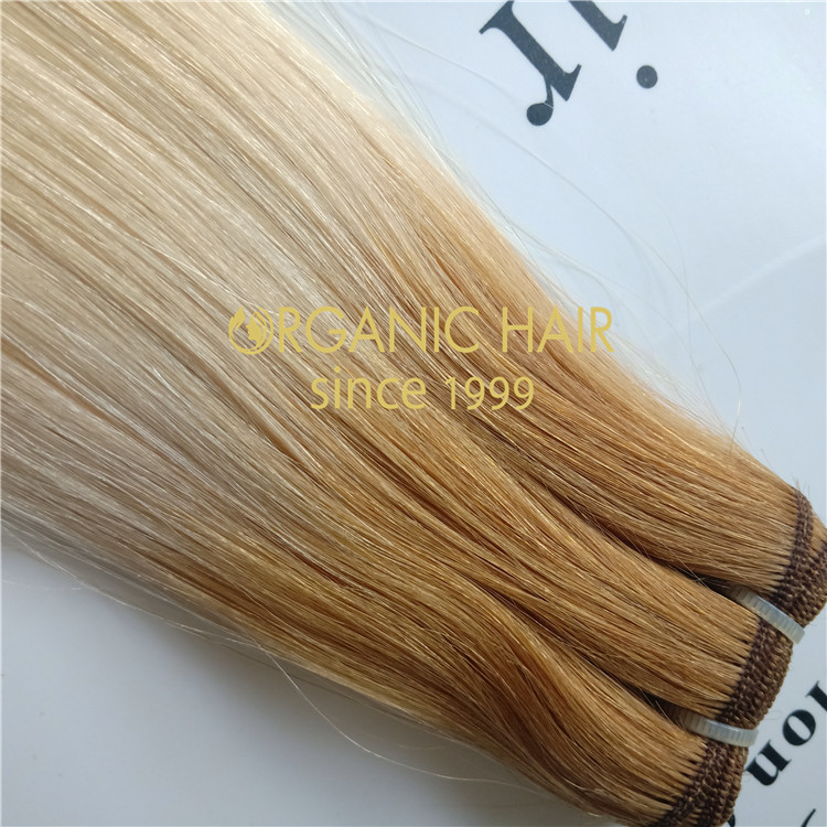 #8/60 double drawn remy high quality russian  hair weft A73